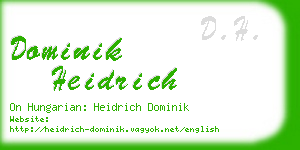 dominik heidrich business card